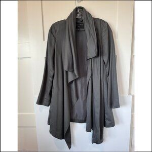 All Saints Dark Gray Asymmetric Jacket Size Small LIKE NEW